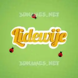 lidewije in Ladybugs style - 3D name wallpaper