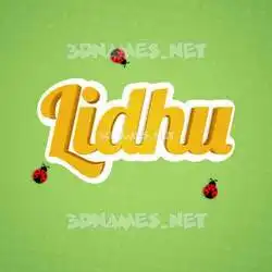 lidhu in Ladybugs style - 3D name wallpaper
