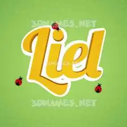 liel in Ladybugs style - 3D name wallpaper