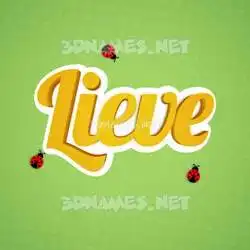 lieve in Ladybugs style - 3D name wallpaper