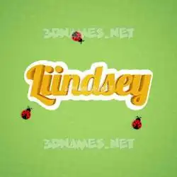 liindsey in Ladybugs style - 3D name wallpaper