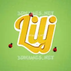 lilj in Ladybugs style - 3D name wallpaper