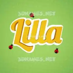lilla in Ladybugs style - 3D name wallpaper