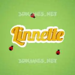 linnette in Ladybugs style - 3D name wallpaper