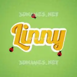 linny in Ladybugs style - 3D name wallpaper