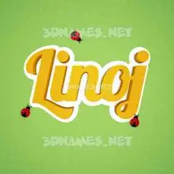 linoj in Ladybugs style - 3D name wallpaper