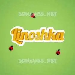 linoshka in Ladybugs style - 3D name wallpaper