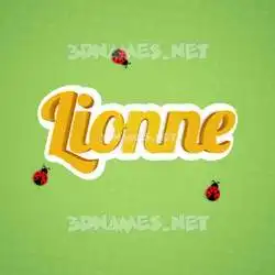 lionne in Ladybugs style - 3D name wallpaper