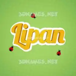 lipan in Ladybugs style - 3D name wallpaper