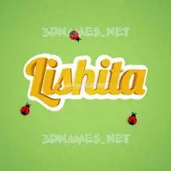 lishita in Ladybugs style - 3D name wallpaper