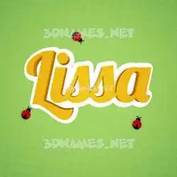 lissa in Ladybugs style - 3D name wallpaper