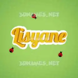lisyane in Ladybugs style - 3D name wallpaper