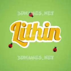 lithin in Ladybugs style - 3D name wallpaper