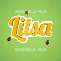 litsa in Ladybugs style - 3D name wallpaper