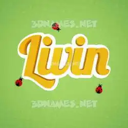 livin in Ladybugs style - 3D name wallpaper