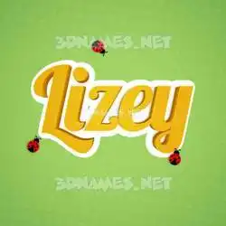 lizey in Ladybugs style - 3D name wallpaper