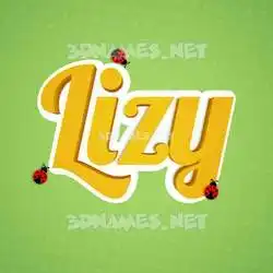 lizy in Ladybugs style - 3D name wallpaper