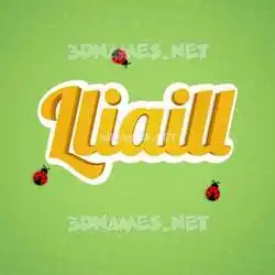 lliaill in Ladybugs style - 3D name wallpaper