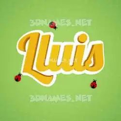 lluis in Ladybugs style - 3D name wallpaper
