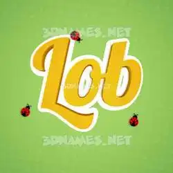 lob in Ladybugs style - 3D name wallpaper