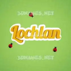lochlan in Ladybugs style - 3D name wallpaper