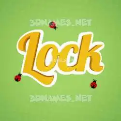 lock in Ladybugs style - 3D name wallpaper