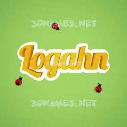 logahn in Ladybugs style - 3D name wallpaper