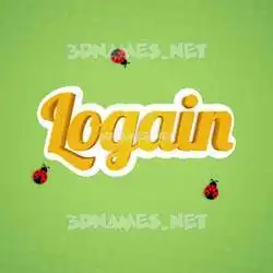 logain in Ladybugs style - 3D name wallpaper