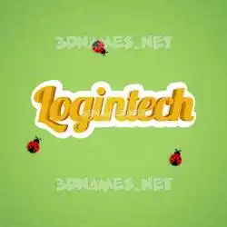 logintech in Ladybugs style - 3D name wallpaper