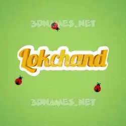 lokchand in Ladybugs style - 3D name wallpaper