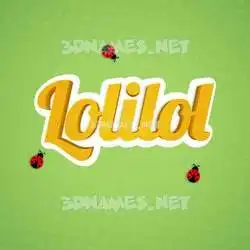 lolilol in Ladybugs style - 3D name wallpaper