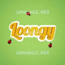 loongy in Ladybugs style - 3D name wallpaper