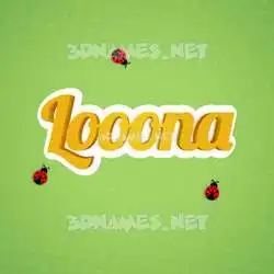 looona in Ladybugs style - 3D name wallpaper