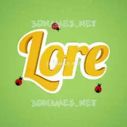 lore in Ladybugs style - 3D name wallpaper