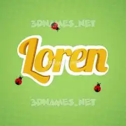 loren in Ladybugs style - 3D name wallpaper