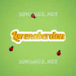 lorenaberdon in Ladybugs style - 3D name wallpaper