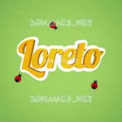 loreto in Ladybugs style - 3D name wallpaper
