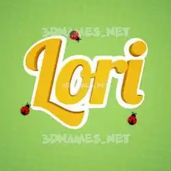 lori in Ladybugs style - 3D name wallpaper