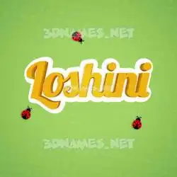 loshini in Ladybugs style - 3D name wallpaper