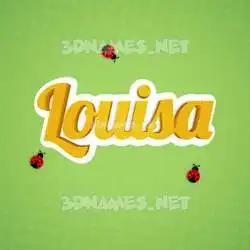 louisa in Ladybugs style - 3D name wallpaper