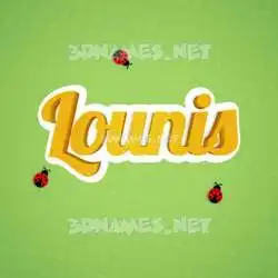 lounis in Ladybugs style - 3D name wallpaper