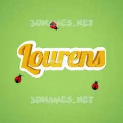 lourens in Ladybugs style - 3D name wallpaper