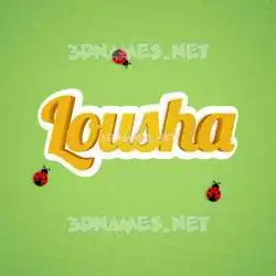 lousha in Ladybugs style - 3D name wallpaper