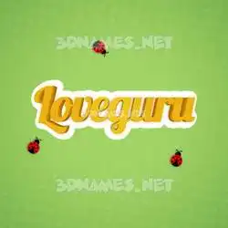 loveguru in Ladybugs style - 3D name wallpaper