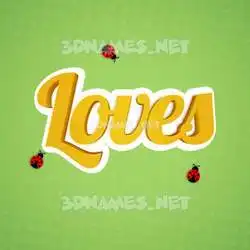 loves in Ladybugs style - 3D name wallpaper