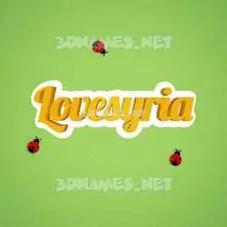lovesyria in Ladybugs style - 3D name wallpaper