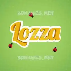 lozza in Ladybugs style - 3D name wallpaper