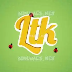 ltk in Ladybugs style - 3D name wallpaper