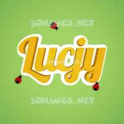 lucjy in Ladybugs style - 3D name wallpaper