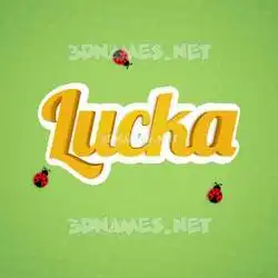 lucka in Ladybugs style - 3D name wallpaper
